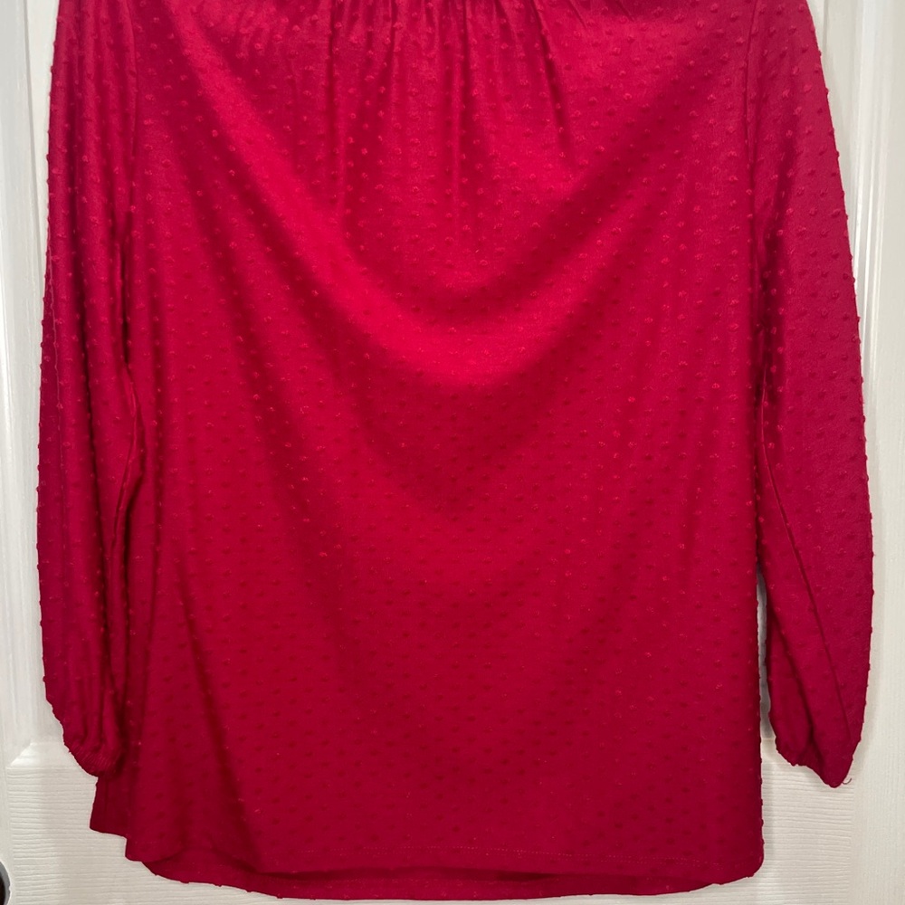 Adrianna Papell Red Blouse
